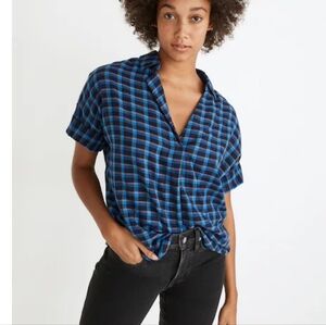 Madewell Double-Faced Park Plaid Popover Shirt